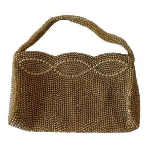 Gold Beaded Mini Bag